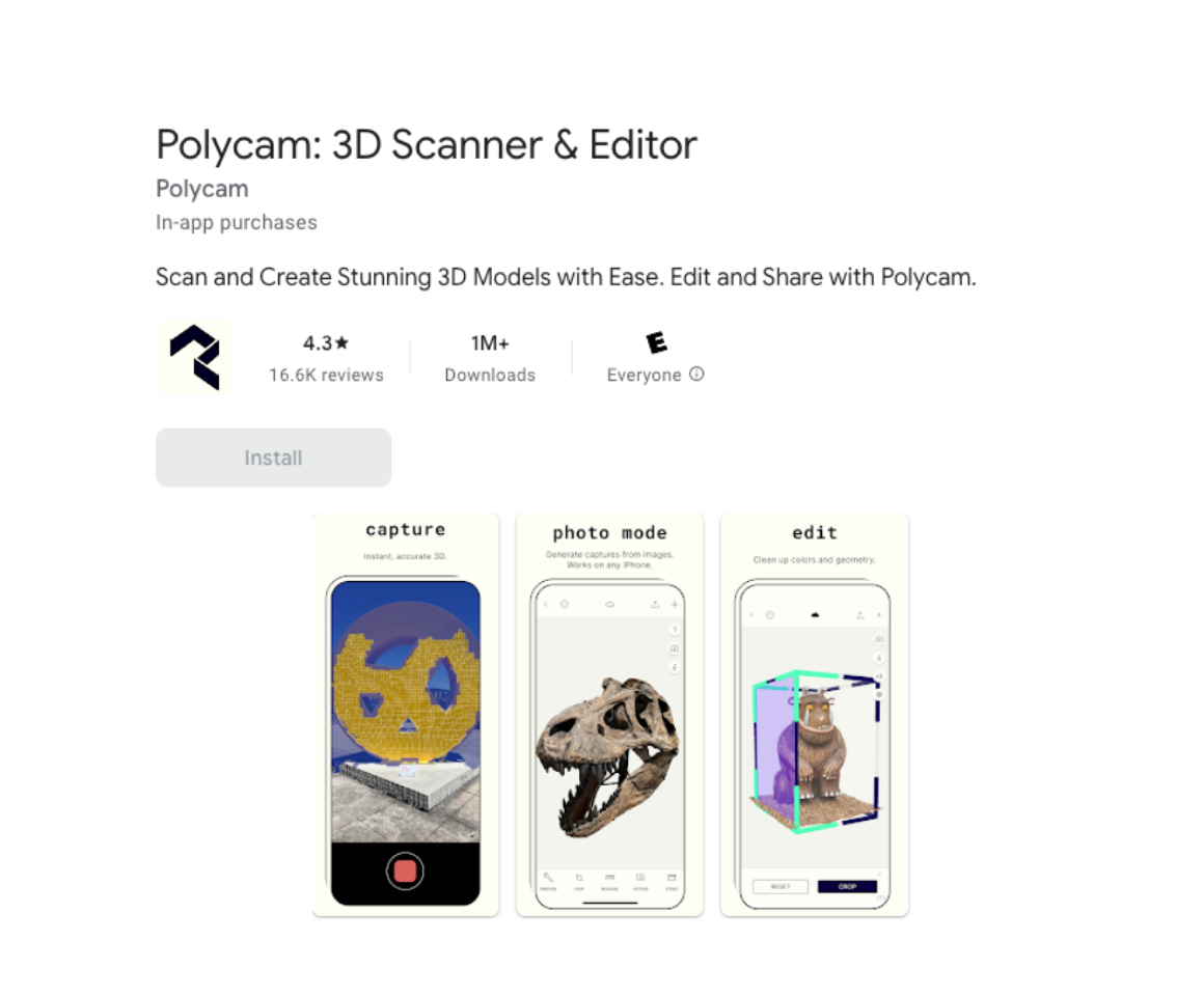 Polycam App Store Screenshot